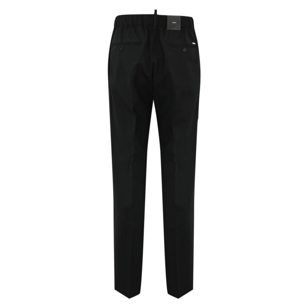 Dsquared2 Zwarte wollen joggers met elastische taille Black Heren