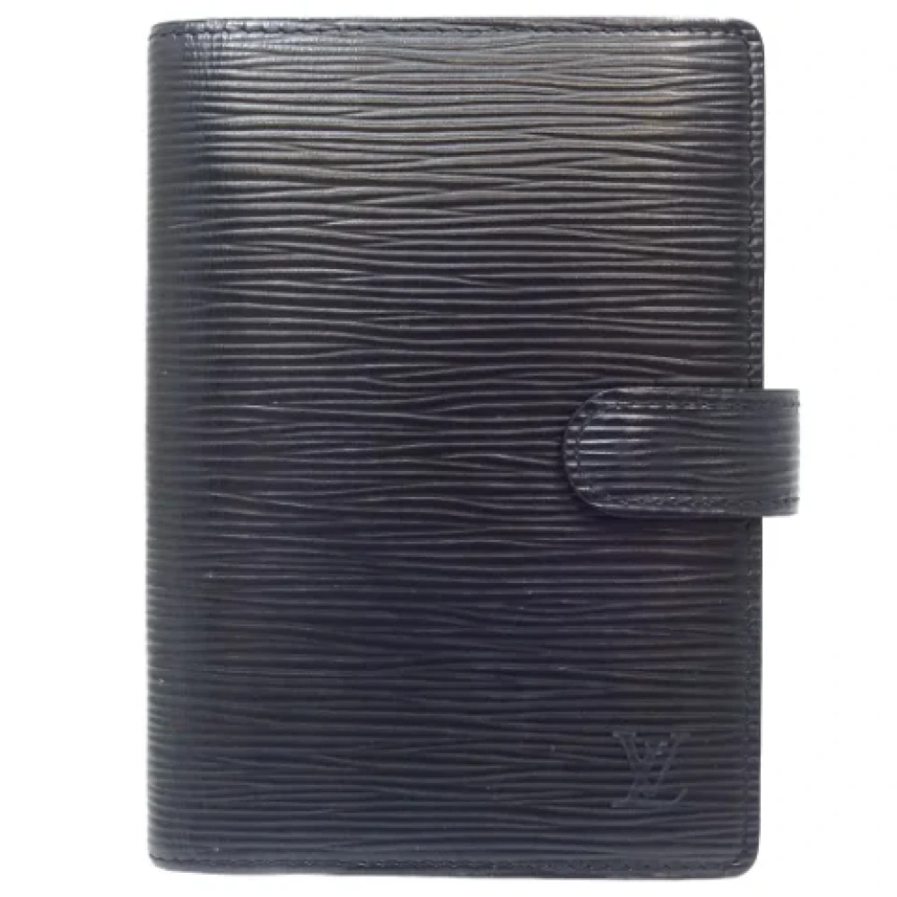 Louis Vuitton Vintage Pre-owned Leather home-office Black Dames