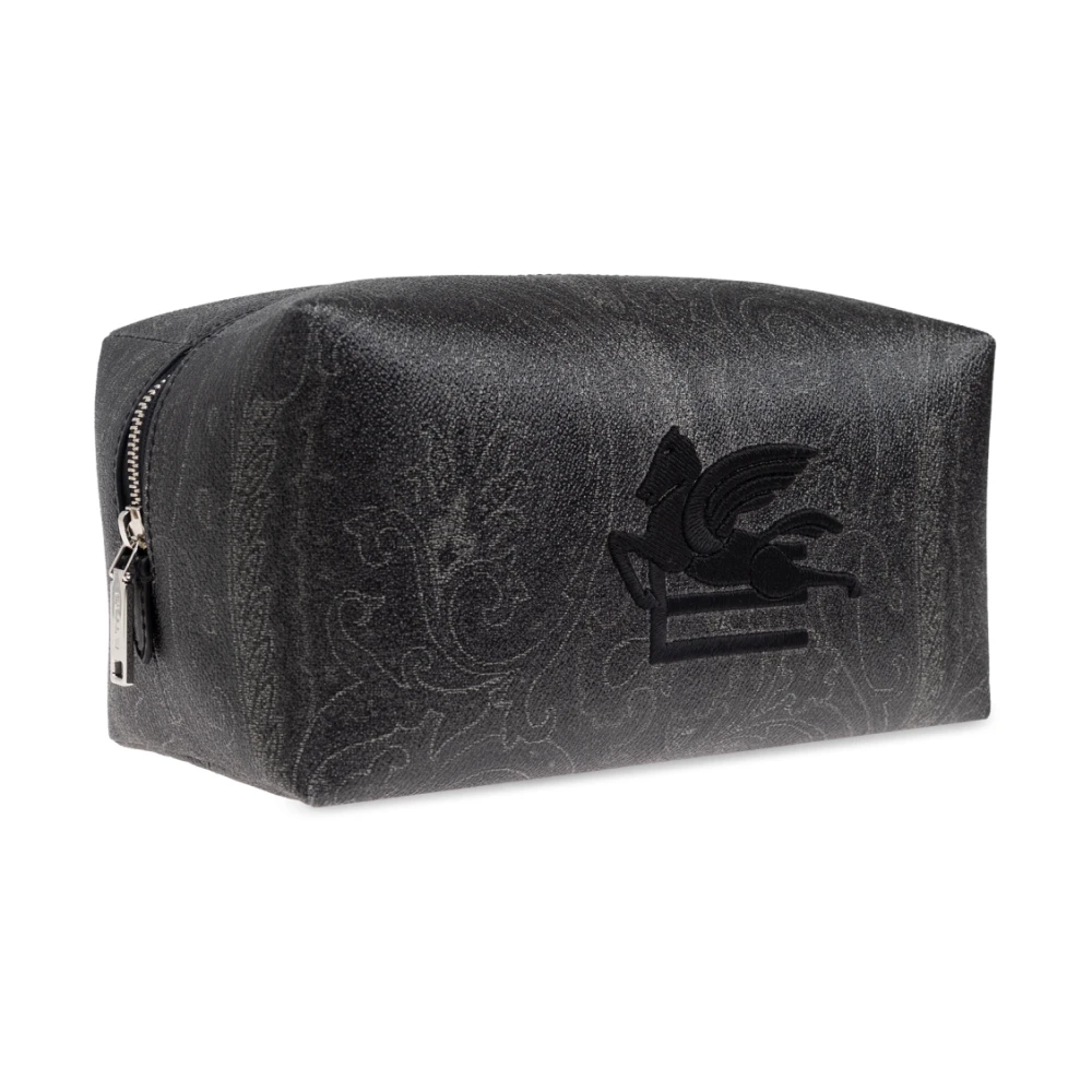 ETRO Cosmetische tas met logo Gray Heren