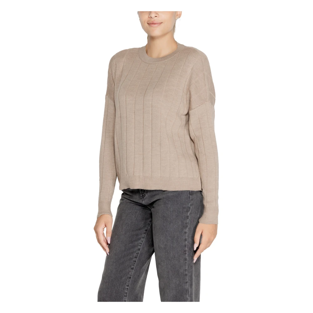 Only Gebreide Trui Collectie: Herfst Winter Beige Dames