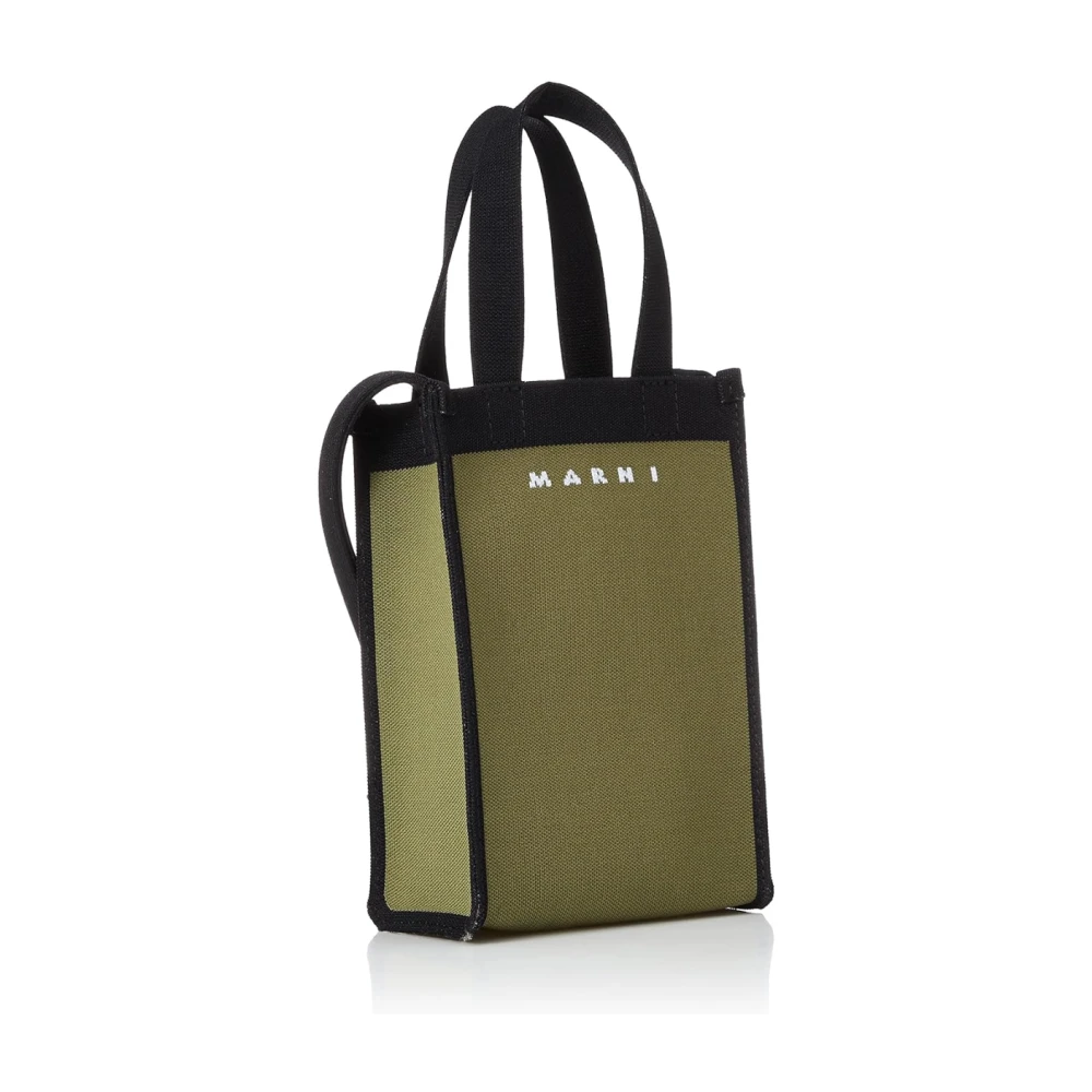 Marni Gebreide Crossbody Tote Tas Green Heren