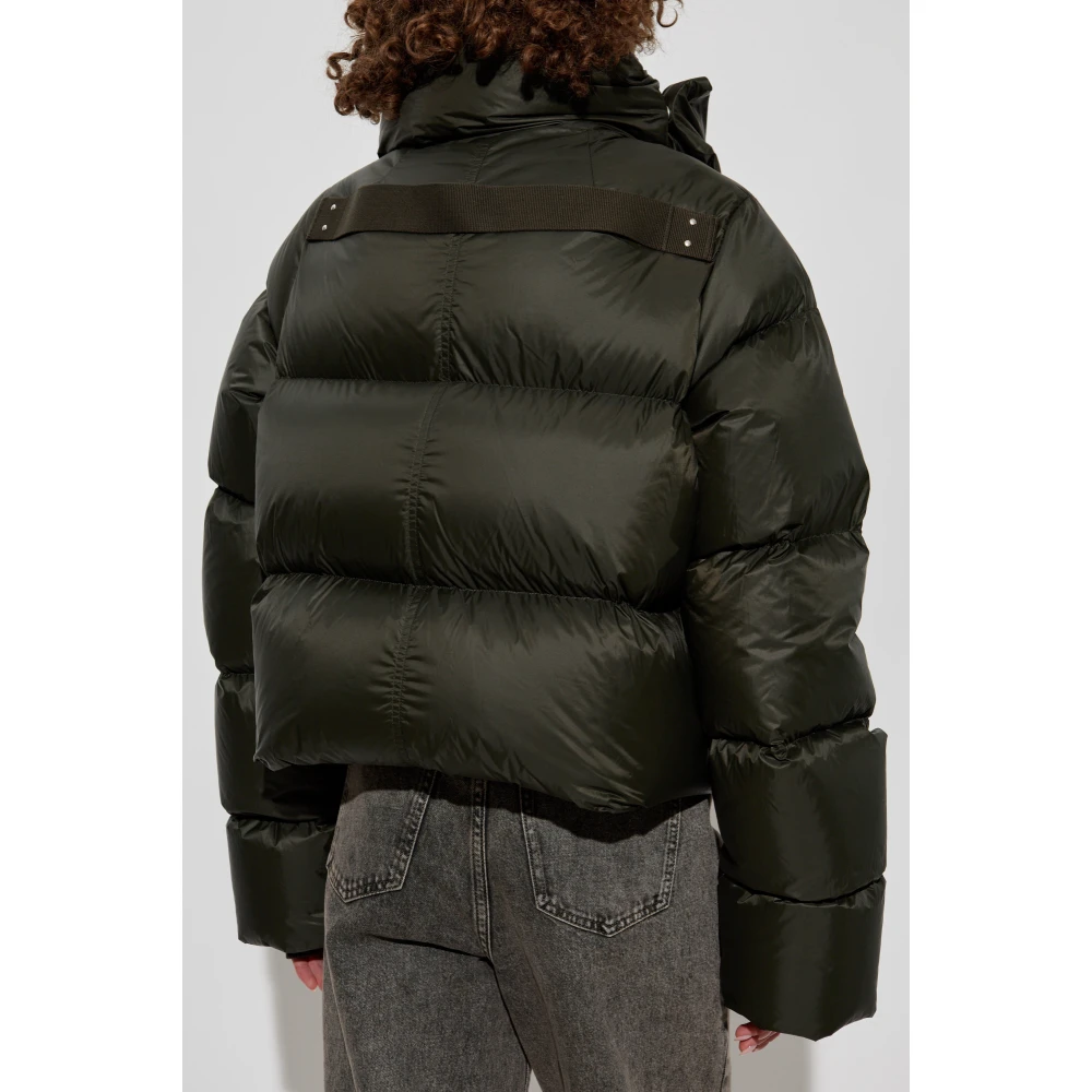 Rick Owens Donsjack Trechterhals Green Dames