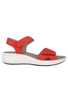 Röd Nubuck Lädersandal