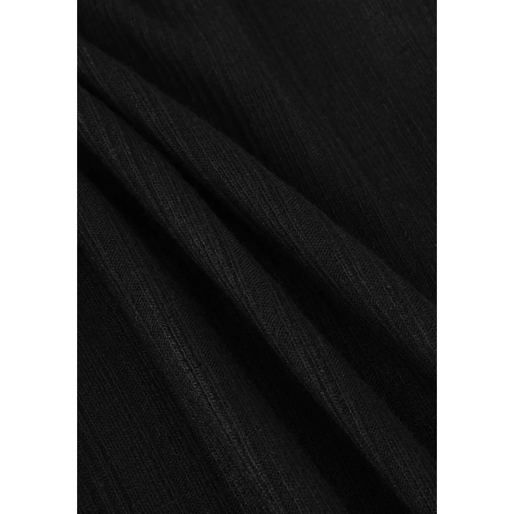 Calvin Klein Rib Mockneck Top veelzijdige stijl Black Dames