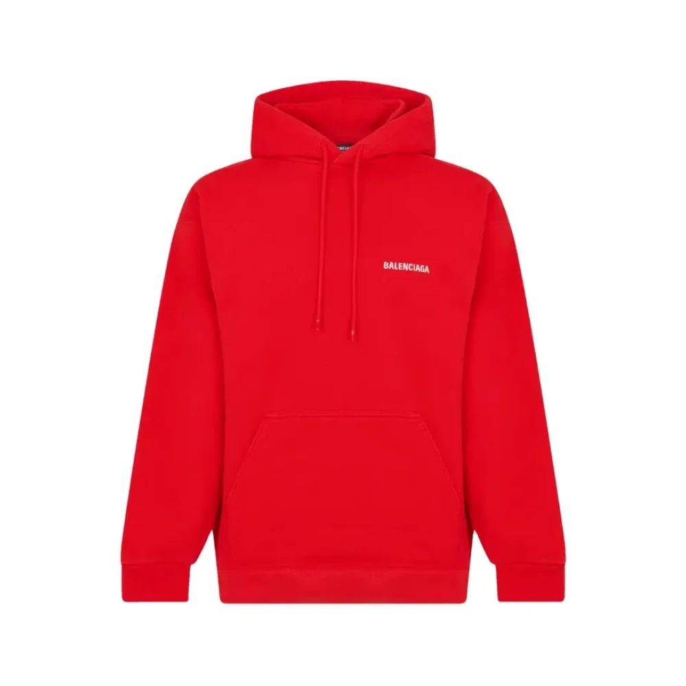 Balenciaga Röd Bomull Logo Sweatshirt Red, Herr