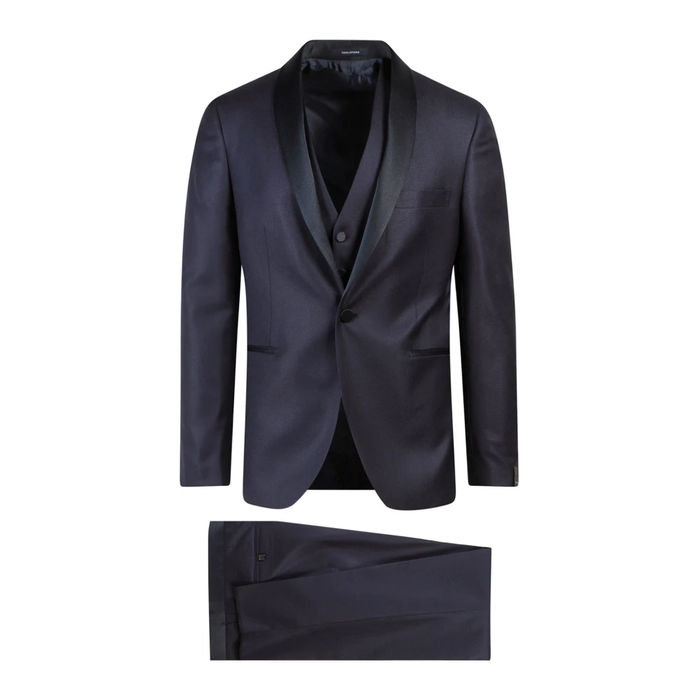 Tagliatore Luxe Single Breasted Suit Set Blue Heren
