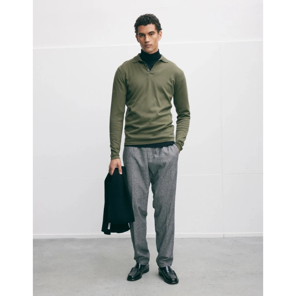 The GoodPeople Kai Donkergroene Polo Shirt Green Heren