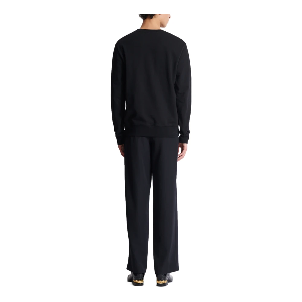 Balmain Sweatshirt met Kiss Print Black Heren