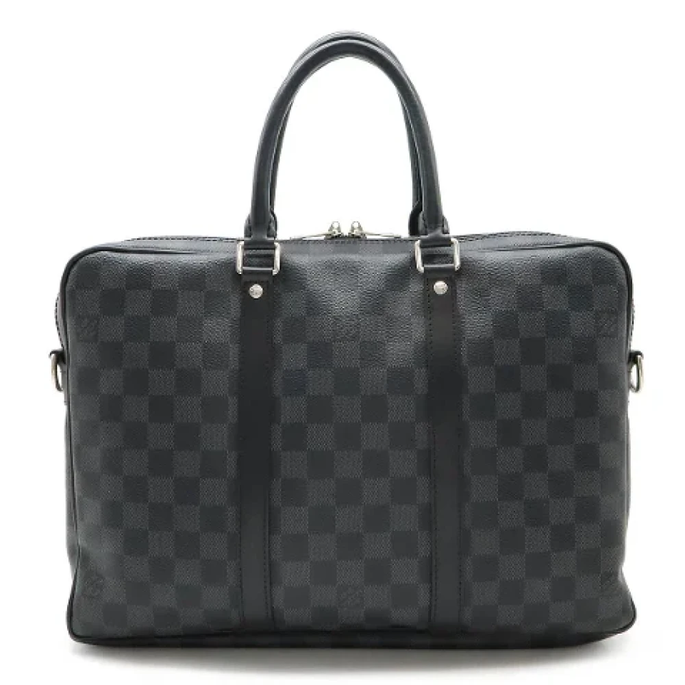 Louis Vuitton Vintage Pre-owned Canvas briefcases Black Heren