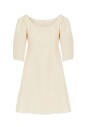 balloon-sleeve-linen-mini-dress