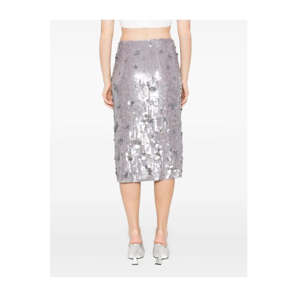 P.a.r.o.s.h. Lichtgrijs Melange Rok Gray Dames