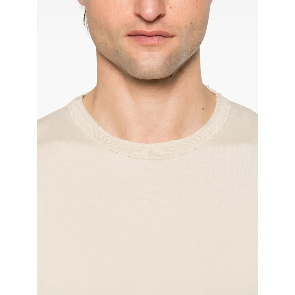 Dondup Beige Crew Neck Short Sleeve Shirt Beige Heren