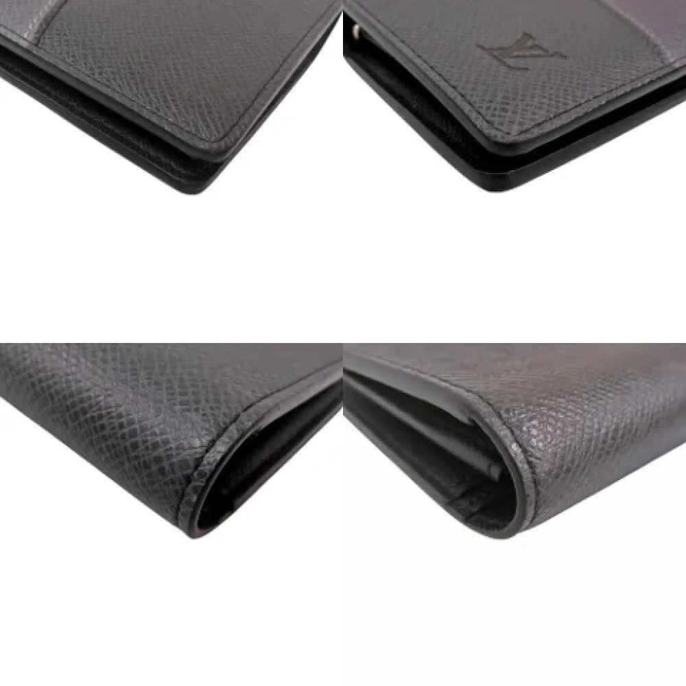 Louis Vuitton Vintage Pre-owned Leather wallets Gray Heren