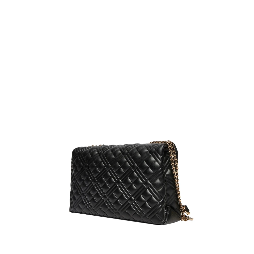 Moschino Zwarte Schoudertas Trendy Elegant Black Dames