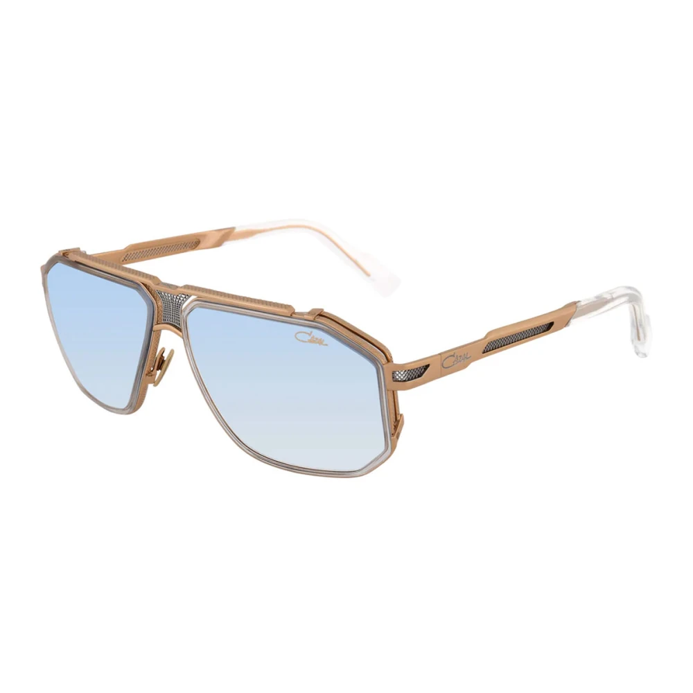 Cazal Multicolor Sunglasses, Unisex, 62 Mm, Geometric Metal Sunglasses With Blue Lenses