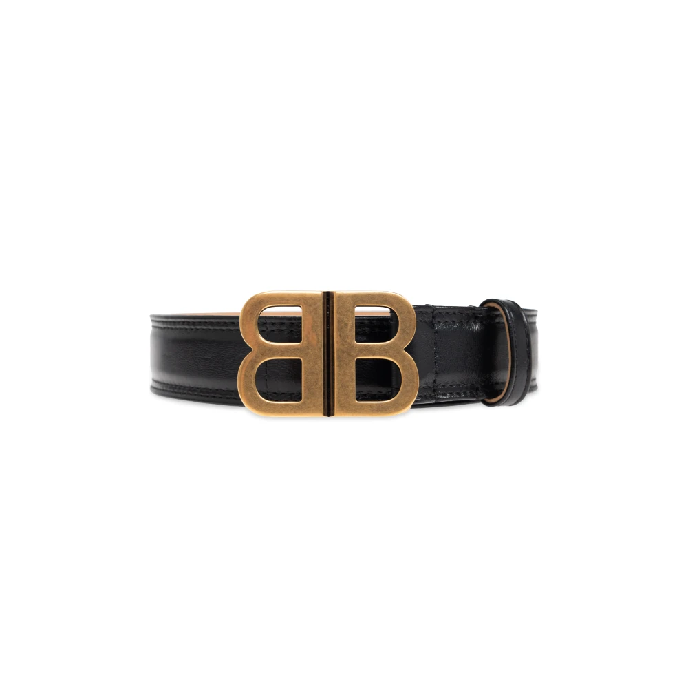 Balenciaga Leren riem Black Dames