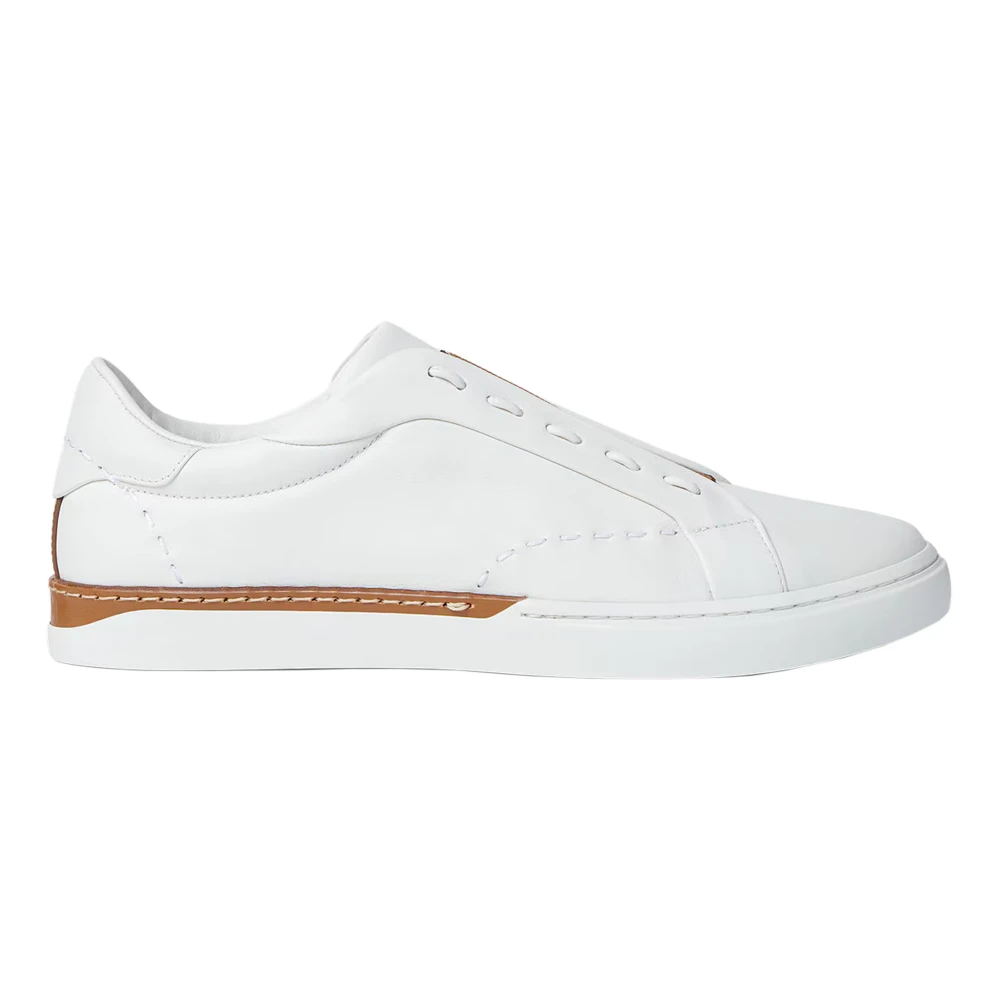 Fendi White Calf Leather Bos Taurus Low Top Sneakers - EU43/US10 - Image 3