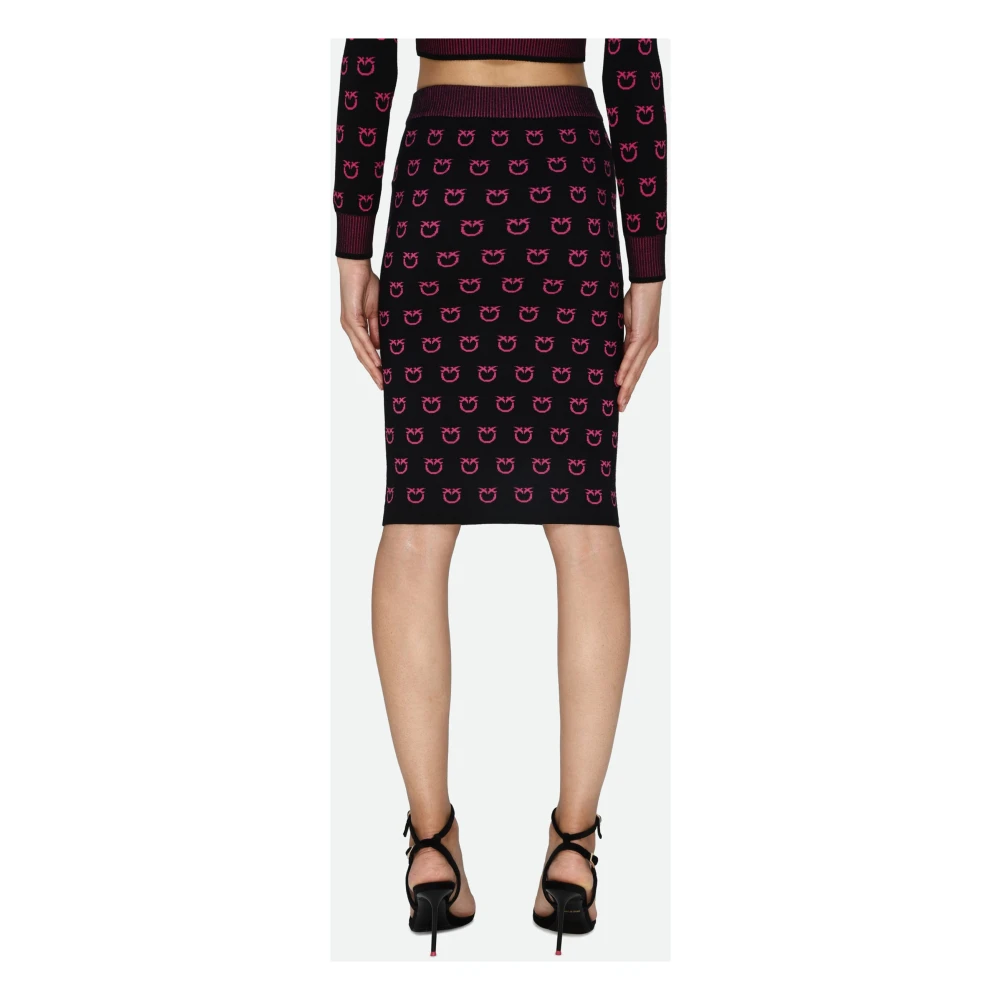 pinko Multicolor Logata Midi Rok Multicolor Dames