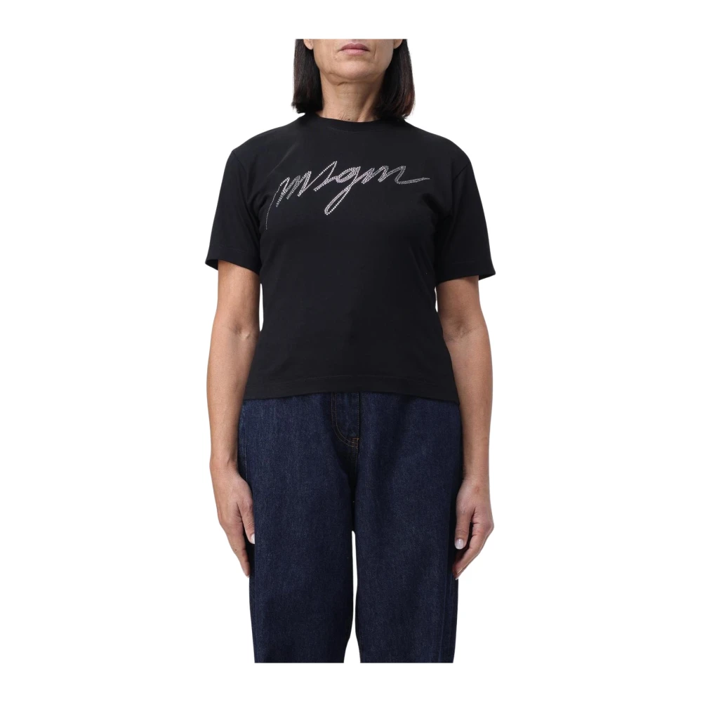 Msgm - Tops > T-Shirts - Black - Msgm - Modalova