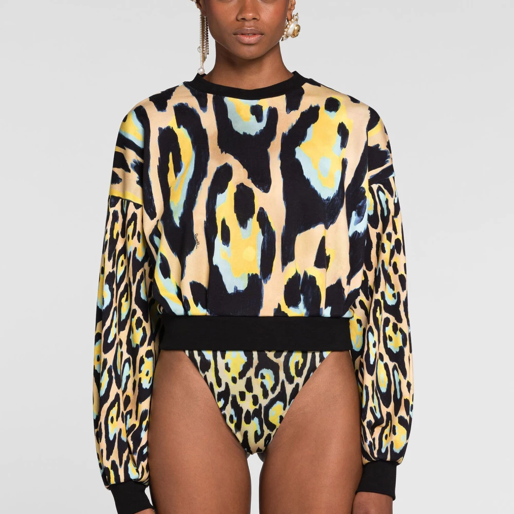 Roberto Cavalli Crewneck Dames Sweatshirt 100% Katoen Multicolor Dames