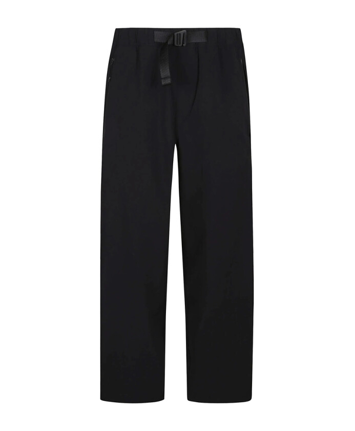 black-elasticated-waistband-zip-fastening-shorts