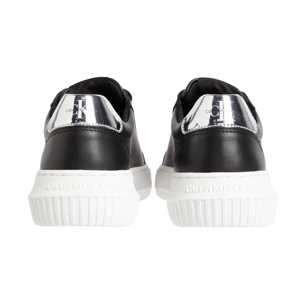 Calvin Klein Leren Chunky Cupsole Sneakers Black Dames