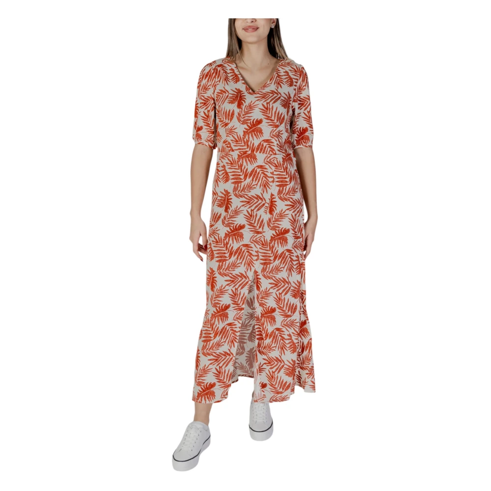 b.Young Bloemen V-hals Zomerjurk Multicolor Dames