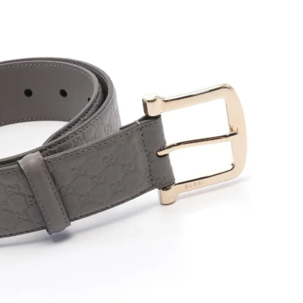 Gucci Vintage Pre-owned Leather belts Gray Heren