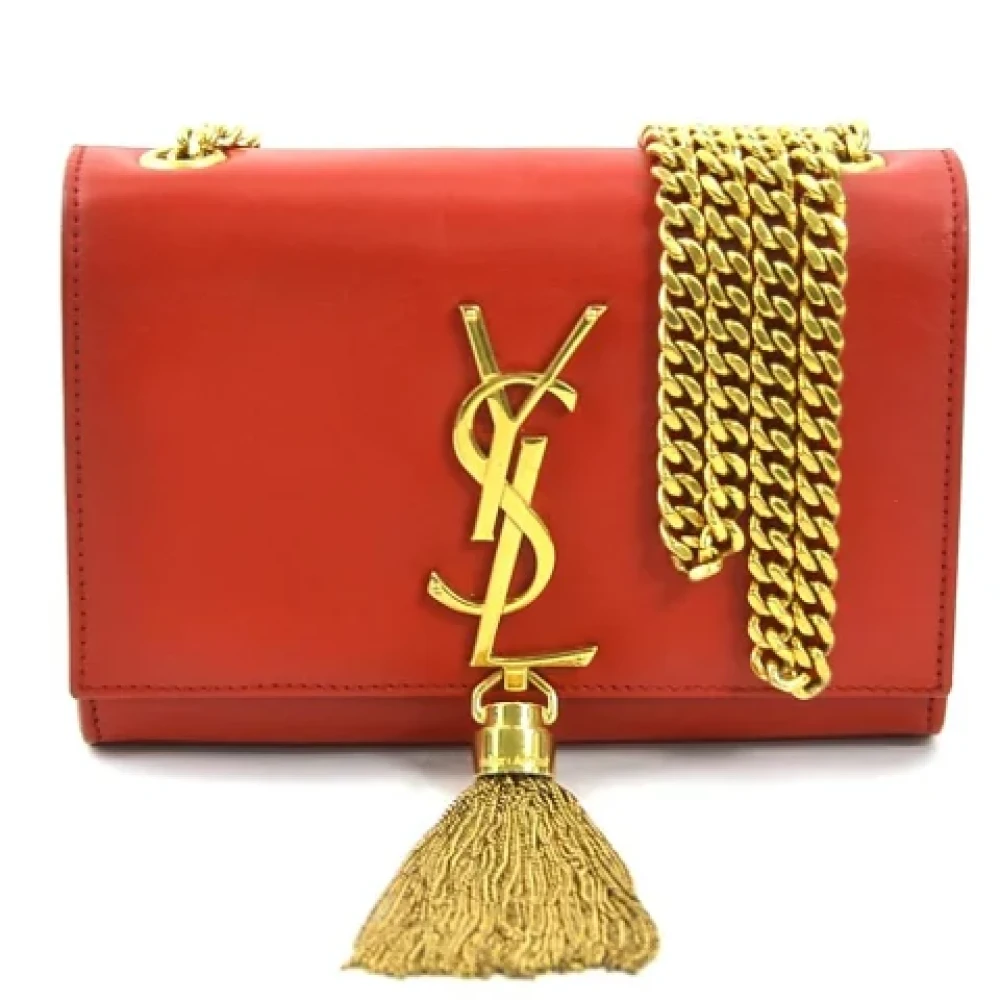 Saint Laurent Vintage Pre-owned Leather shoulder-bags Red Dames