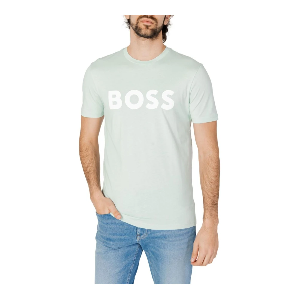 Hugo Boss Mannen Thinking T-shirt Green Heren