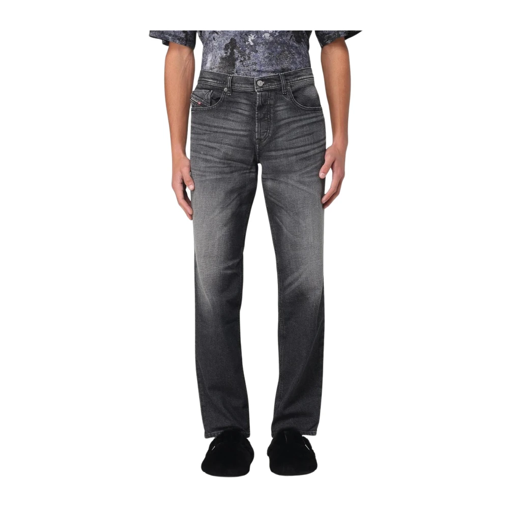 Diesel Men's Gray Straight Fit Jeans, W32, Regular Straight Jeans