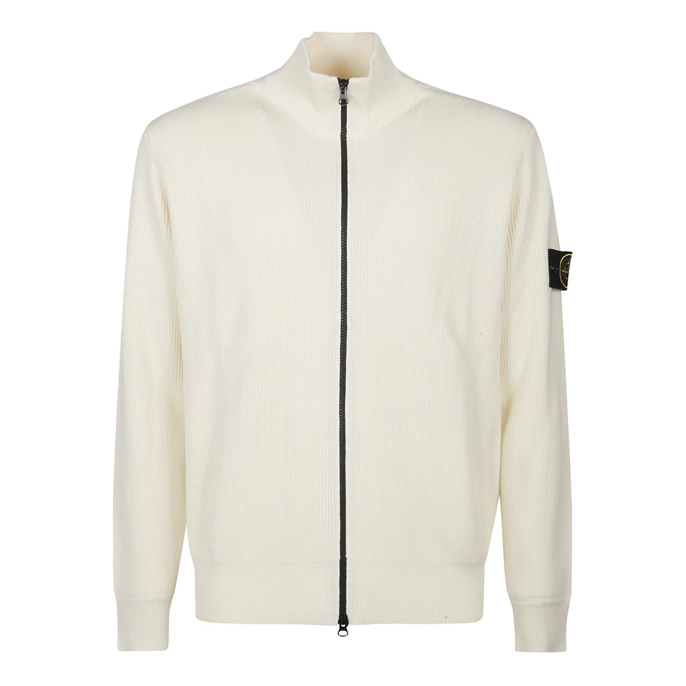 Stone Island Stijlvolle Zip-Up Cardigan Beige Heren