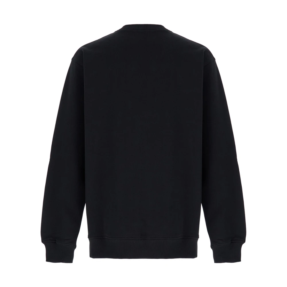 Drole de Monsieur Klassieke Slogan Sweater in Zwart Black Heren