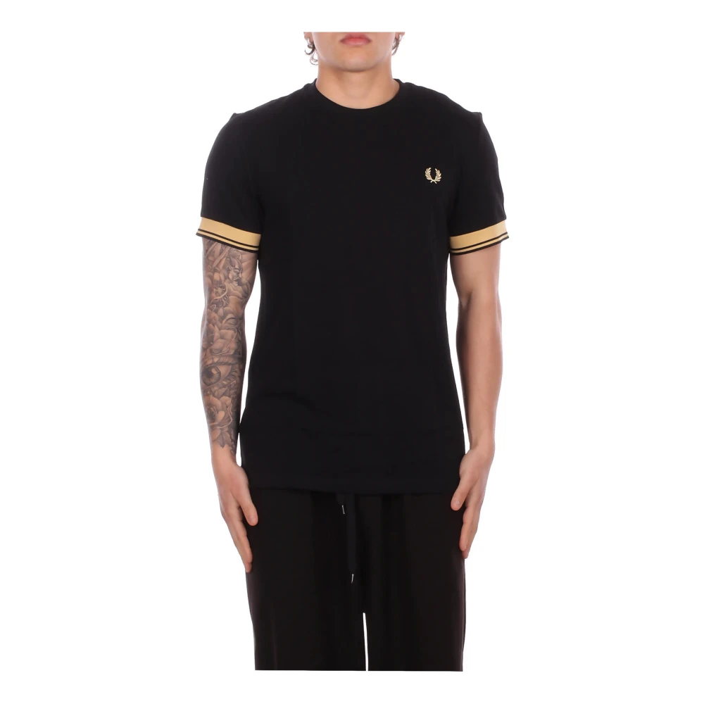 Fred Perry Logo Frontale T-Shirt - Male - T-Shirts - Black - S - Tops
