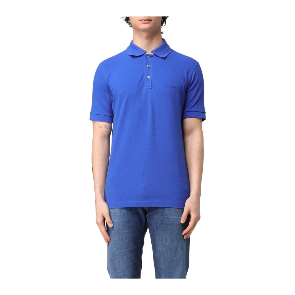 Fay - Tops > Polo Shirts - Blue - Fay - Modalova