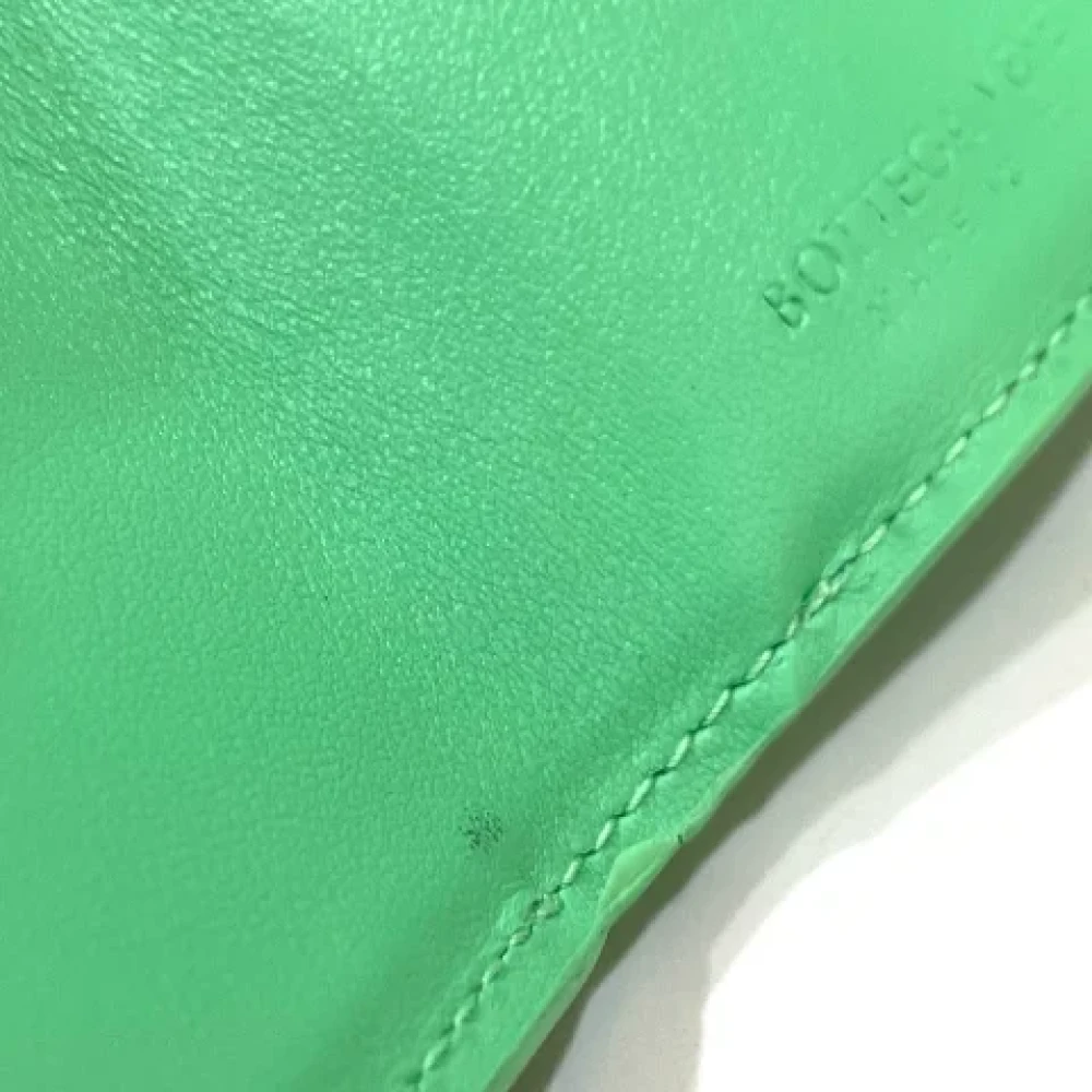 Bottega Veneta Vintage Pre-owned Leather wallets Green Dames