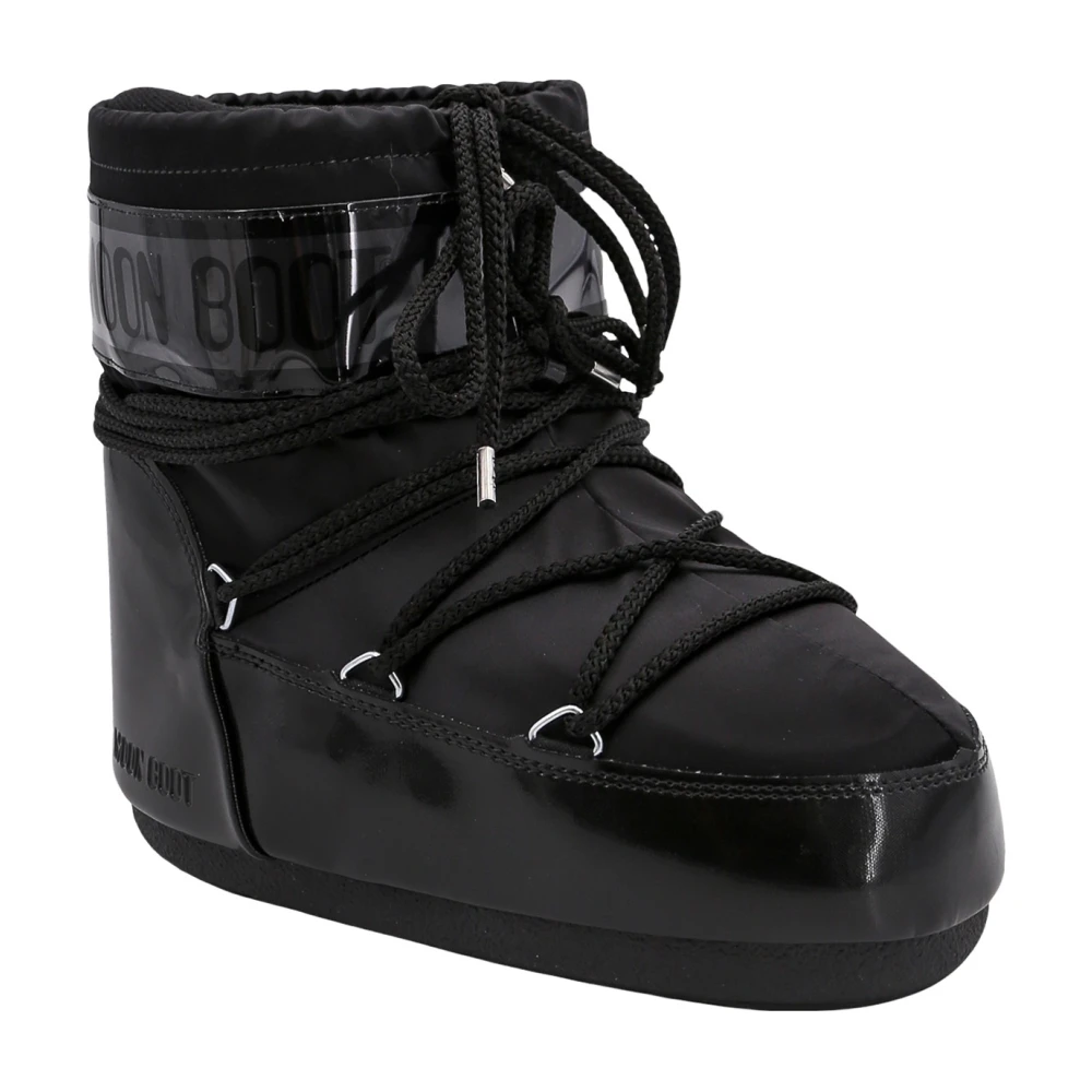 moon boot Gelamineerde Veterschoenen Black Dames