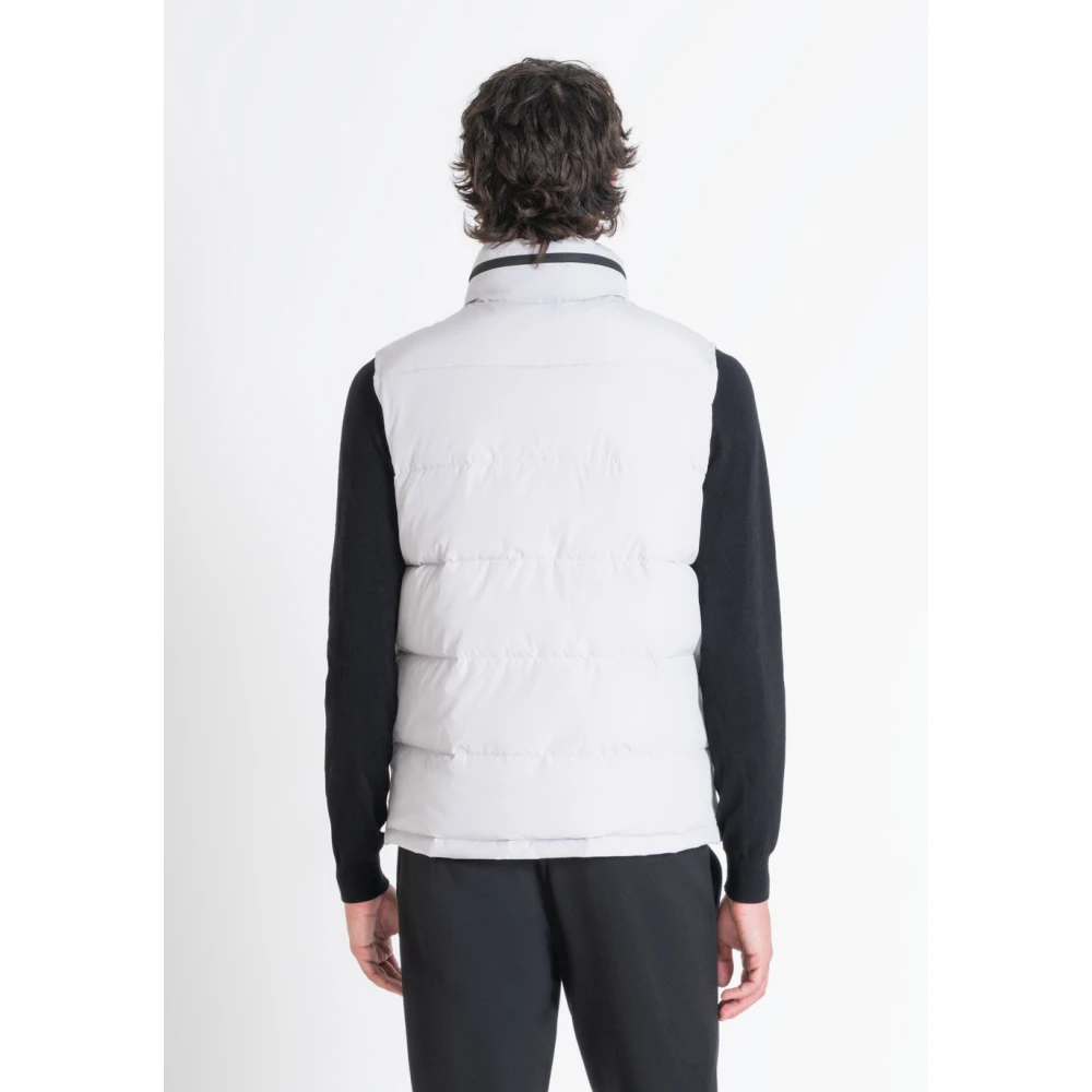 Antony Morato Bodywarmer van Sorona-stof met Hoge Kraag Blue Heren
