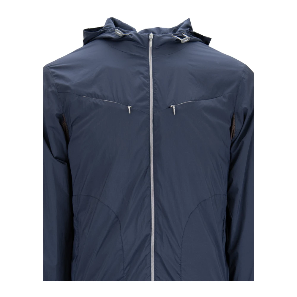 Herno Heren Zip Jas met Capuchon Blue Heren