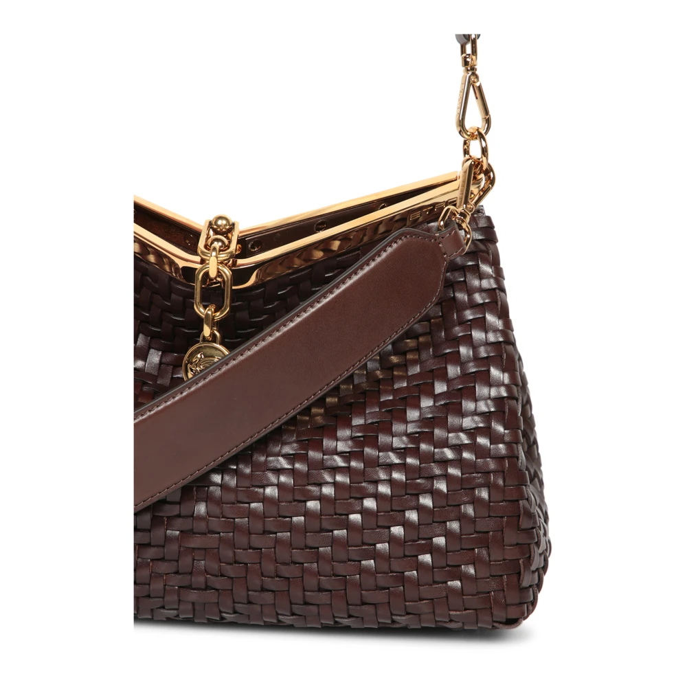 ETRO Gouden Leren Handvat Handtas Brown Dames
