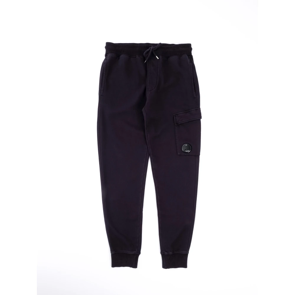 C.P. Company Geborstelde Cargo Sweatpants met Resist Dyed Purple Heren