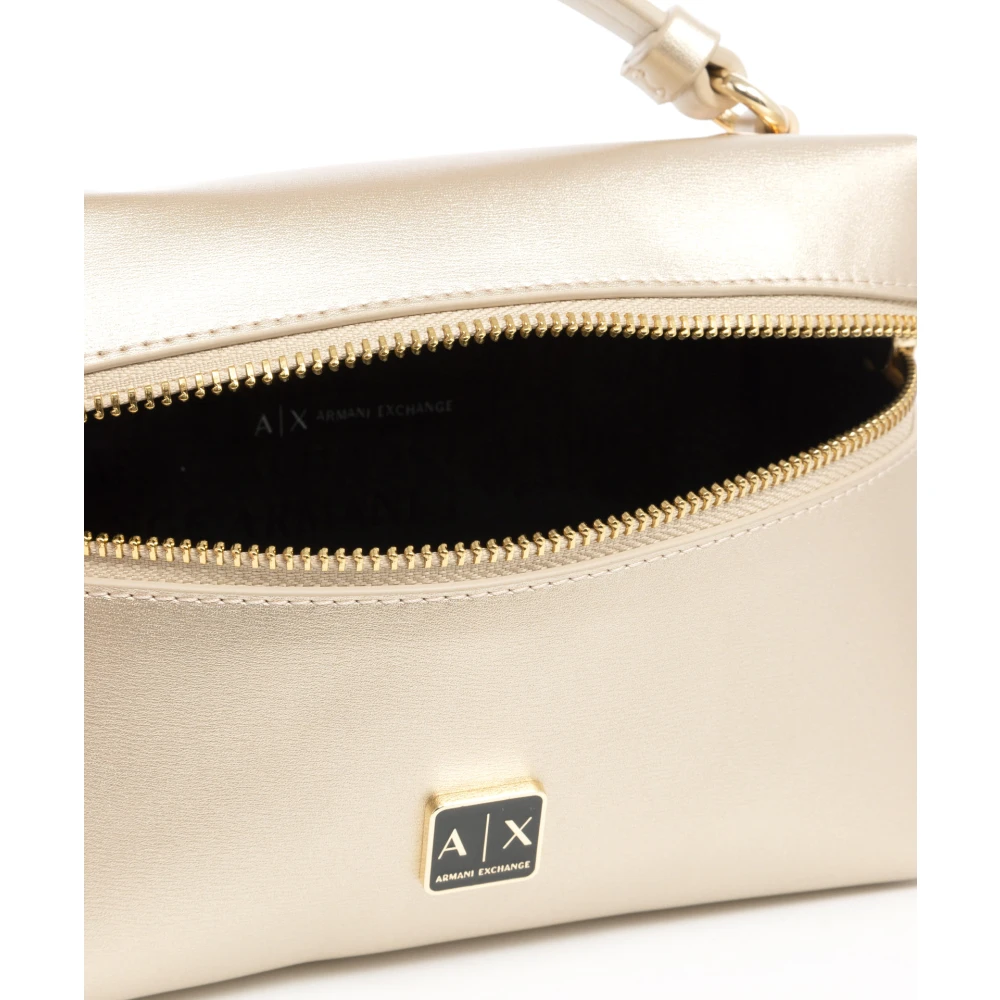 Armani Exchange Verstelbare Schouderband Handtas met Ritssluiting Yellow Dames