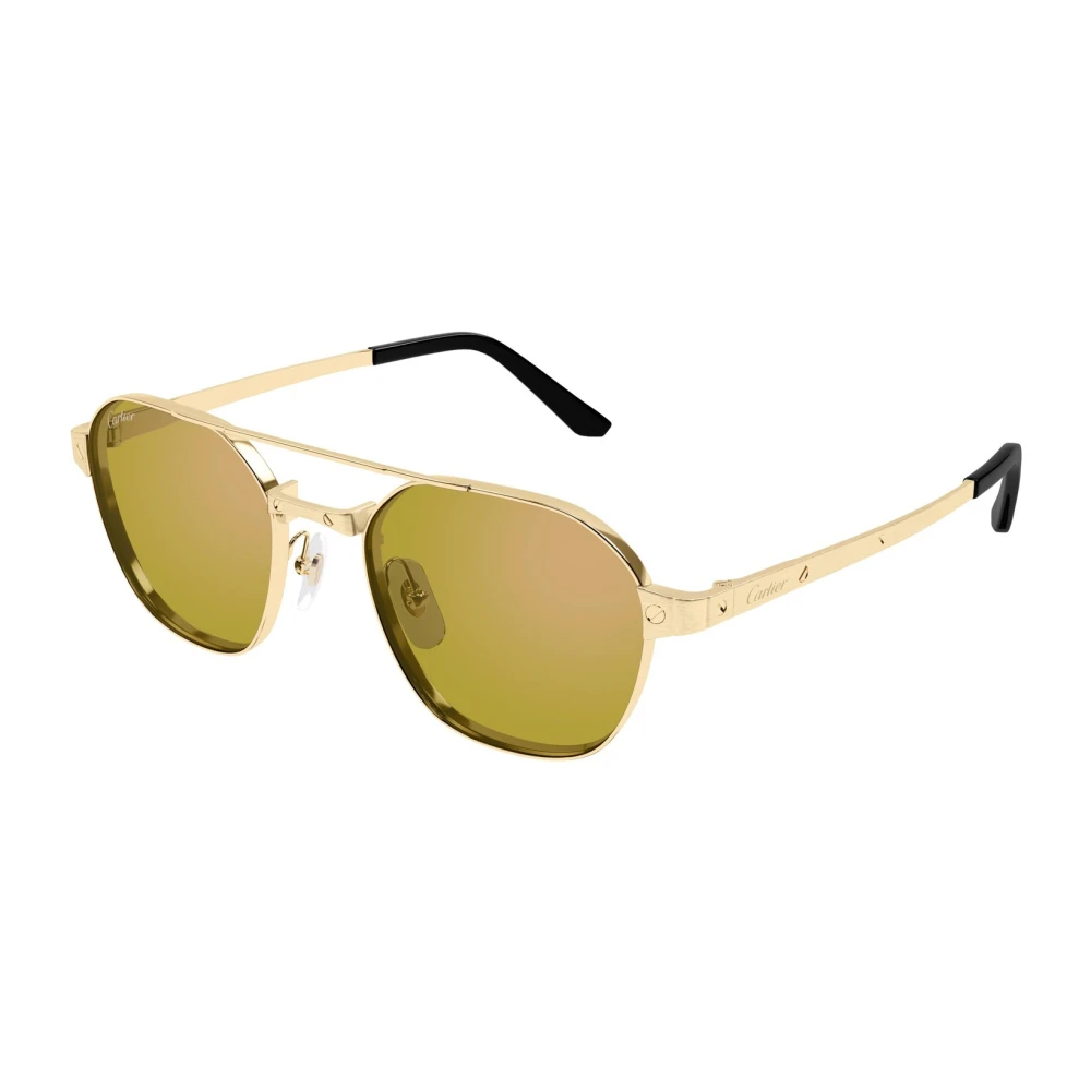 Cartier Men's Yellow Sunglasses, 52 Mm, Sunglasses