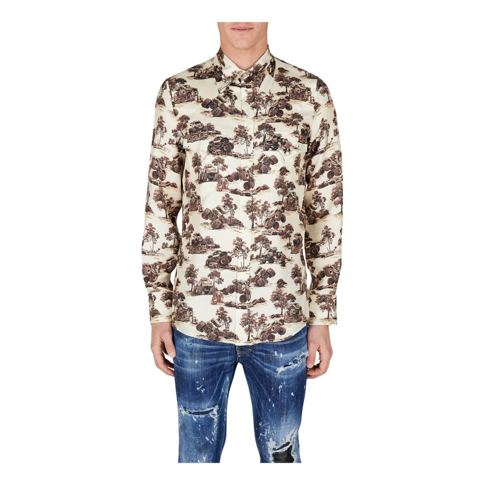 Dsquared2 Casual Shirts Beige Heren