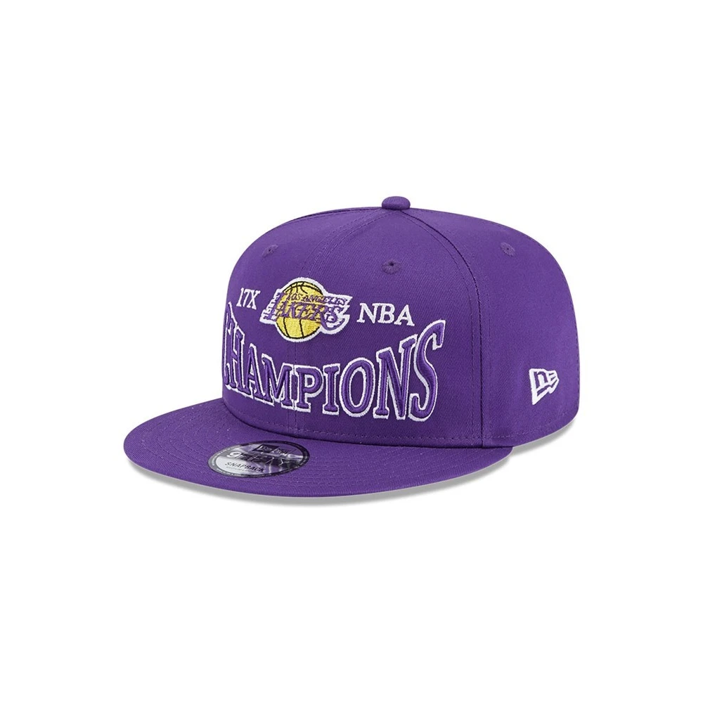 new era Paarse Lakers Kampioenen Patch Pet Purple Heren