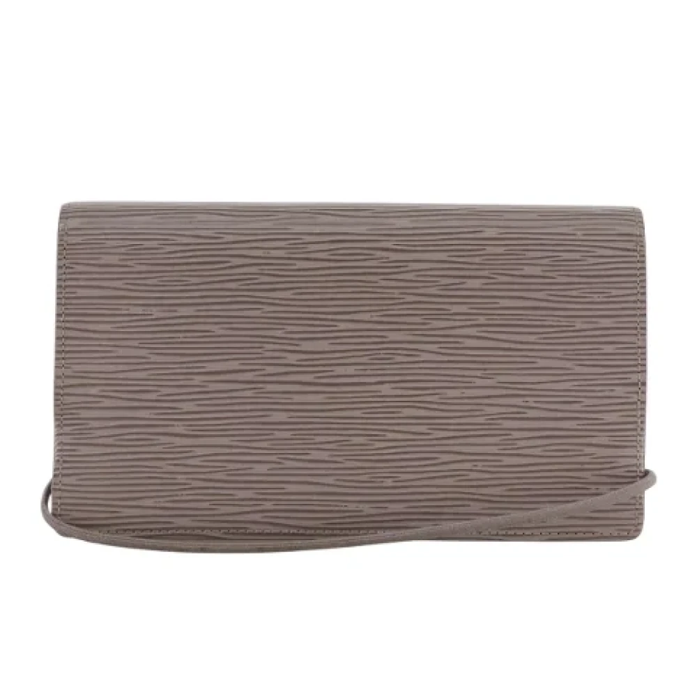 Louis Vuitton Vintage Pre-owned Leather home-office Gray Dames
