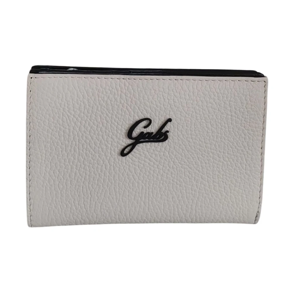 Gabs Wallets & Cardholders, Female, One Size, White Wallet With Zipper For Cards And Cash Gray