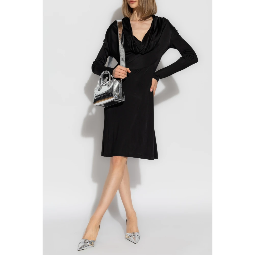 Helmut Lang Jurk met een vloeiende halslijn Black Dames