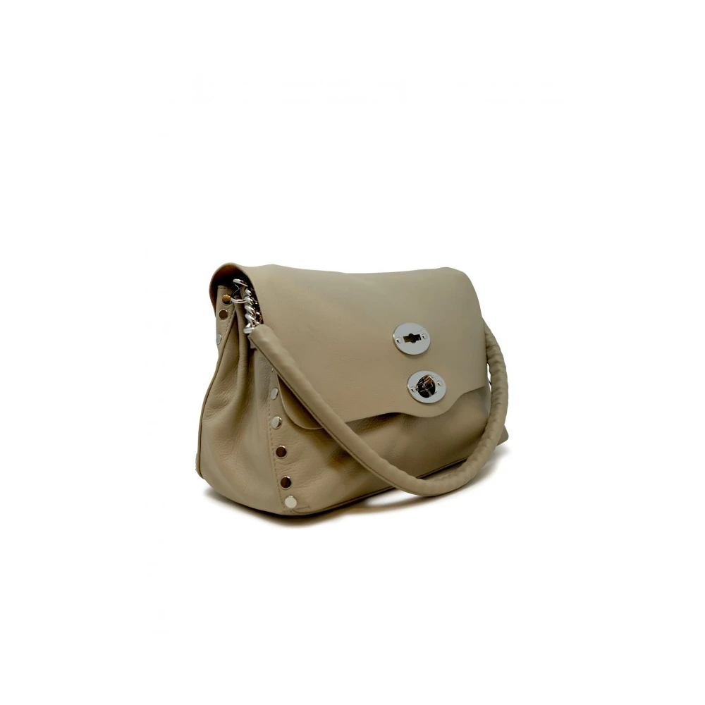 Zanellato Grijze Sassone Ketting Schoudertas Beige Dames
