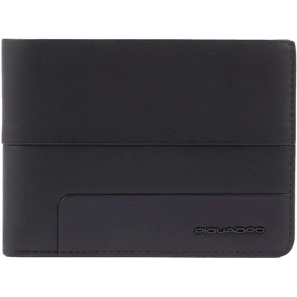 Piquadro Stijlvolle Leren Portemonnee Black Heren